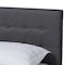 Baxton Studio Devan Dark Grey Upholstered Walnut Wood Full Size Platform Bed 163-10471 - alternate 7